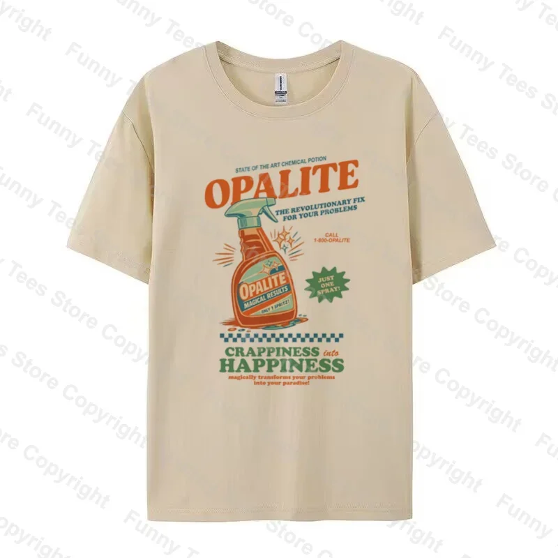 Women Retro Style Opalite Spray Bottle Graphic Tees Music Fan T-Shirts Funny T Shirt Unisex Vintage Aesthetic Music Concert Tops