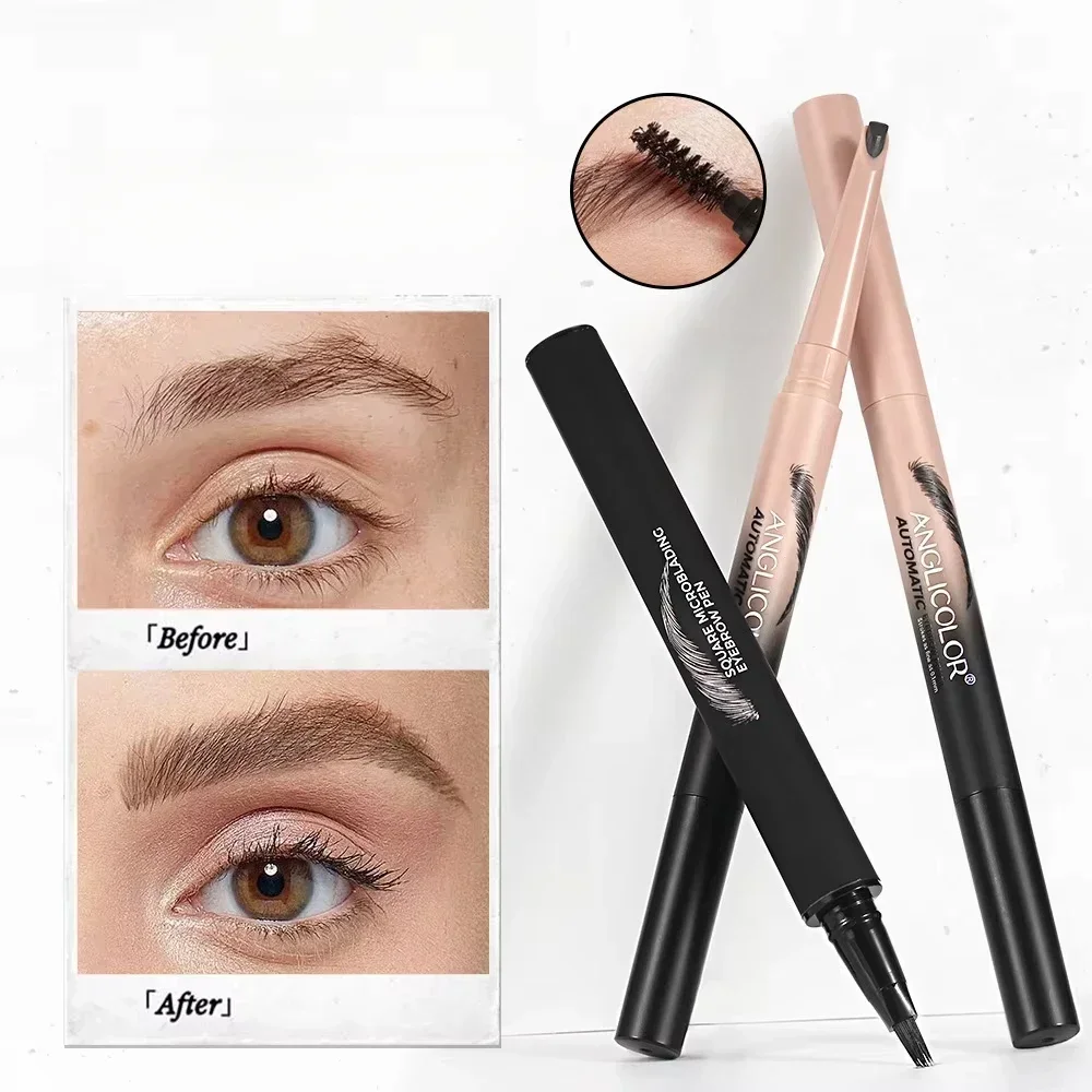 Lápiz de cejas teñido 3D, línea del cabello, antimanchas, resistente al agua, de larga duración, multifunción, lápiz de tinte de cejas, potenciadores de cejas naturales salvajes