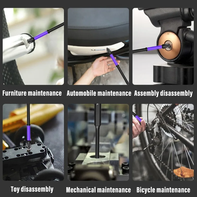 1/6pcs Magnetische Impact Phillips Bit Anti-Slip Lange Schroevendraaier Bit Set Hex Shank Cross Impact Driver bit voor Power Boren