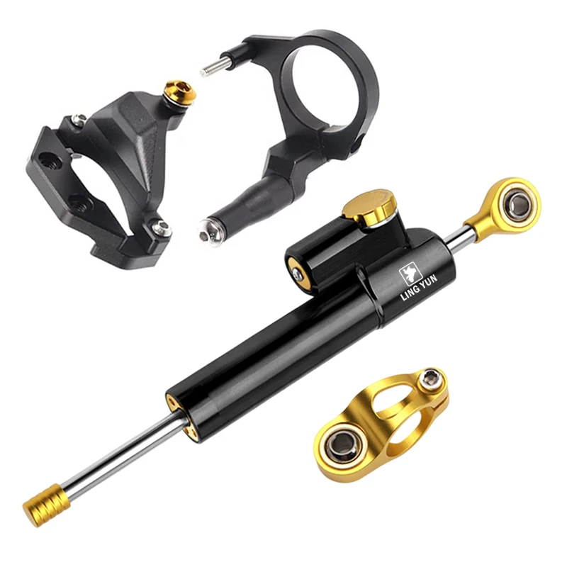 

For QJMOTOR GSR800 Motorcycle Aluminum Steer Damper Mounting Bracket Kit GSR800 2023 2024 Fiber Carbon Accessories