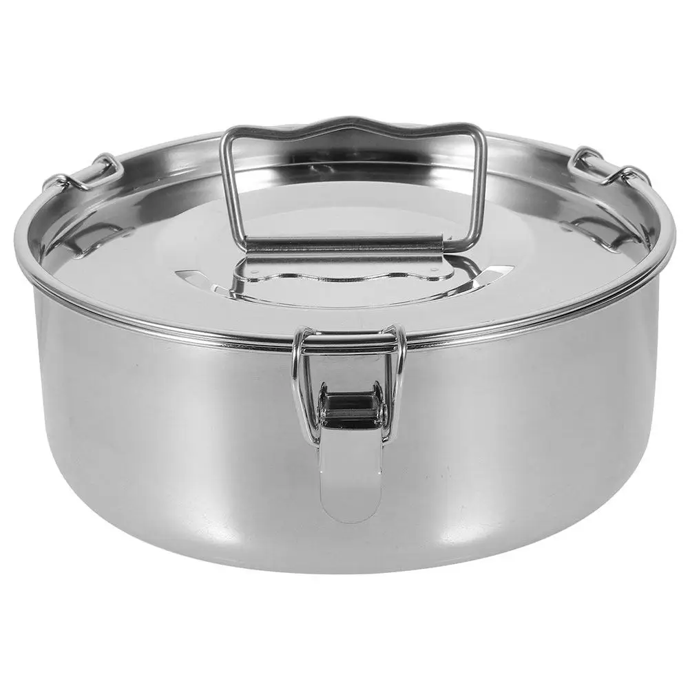 

Stainless Steel Flan Pan with Lid for Pressure Cookers Flanera Mold Steamer Insert Camping Cooking Tool Baking Pan Even Heat