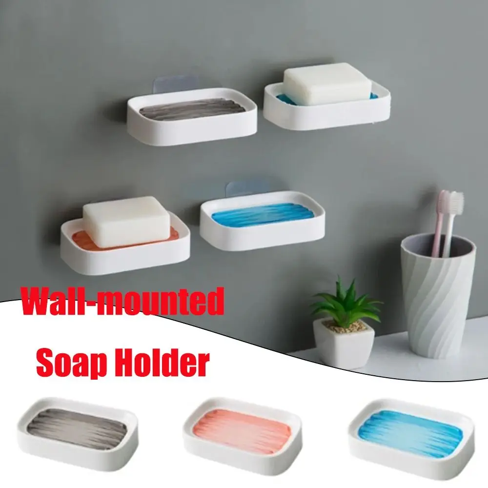 Fashion Wall-mounted Soap Boxes Double Flow Drain Soap Plate Soap Holder Soap Tray