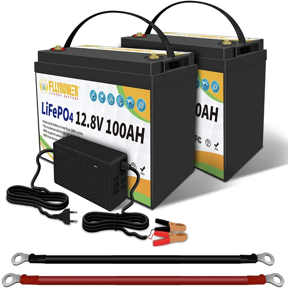 Best-sale 12V 60 80 100 120 200Ah 24V 100Ah LiFePO4 Iron Phosphate Energy Battery With BMS For RV Campers Golf Cart Off-Road