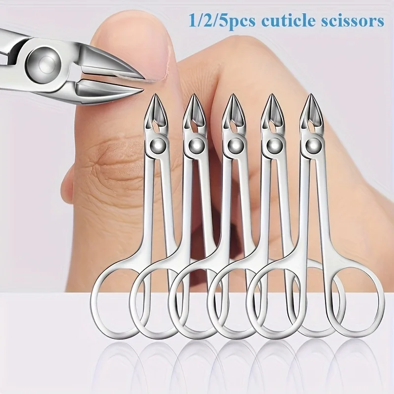 

Professional Stainless Steel Cuticle Scissors with Barbed Blades Designed for Cutting Seamless Trimming of Ingrown Hair Tool