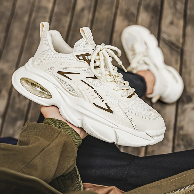 

Outdoor minimalist versatile trendy fashion men's breathable mesh sports casual shoes best-selling large size men's shoes