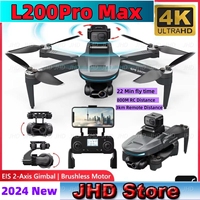 JHD L200 PRO MAX Drone GPS Brushless Motor 4K HD Profesional FPV Drone 2-Axis Gimbal 360° Obstacle Avoidance RC Drone L200 PRO