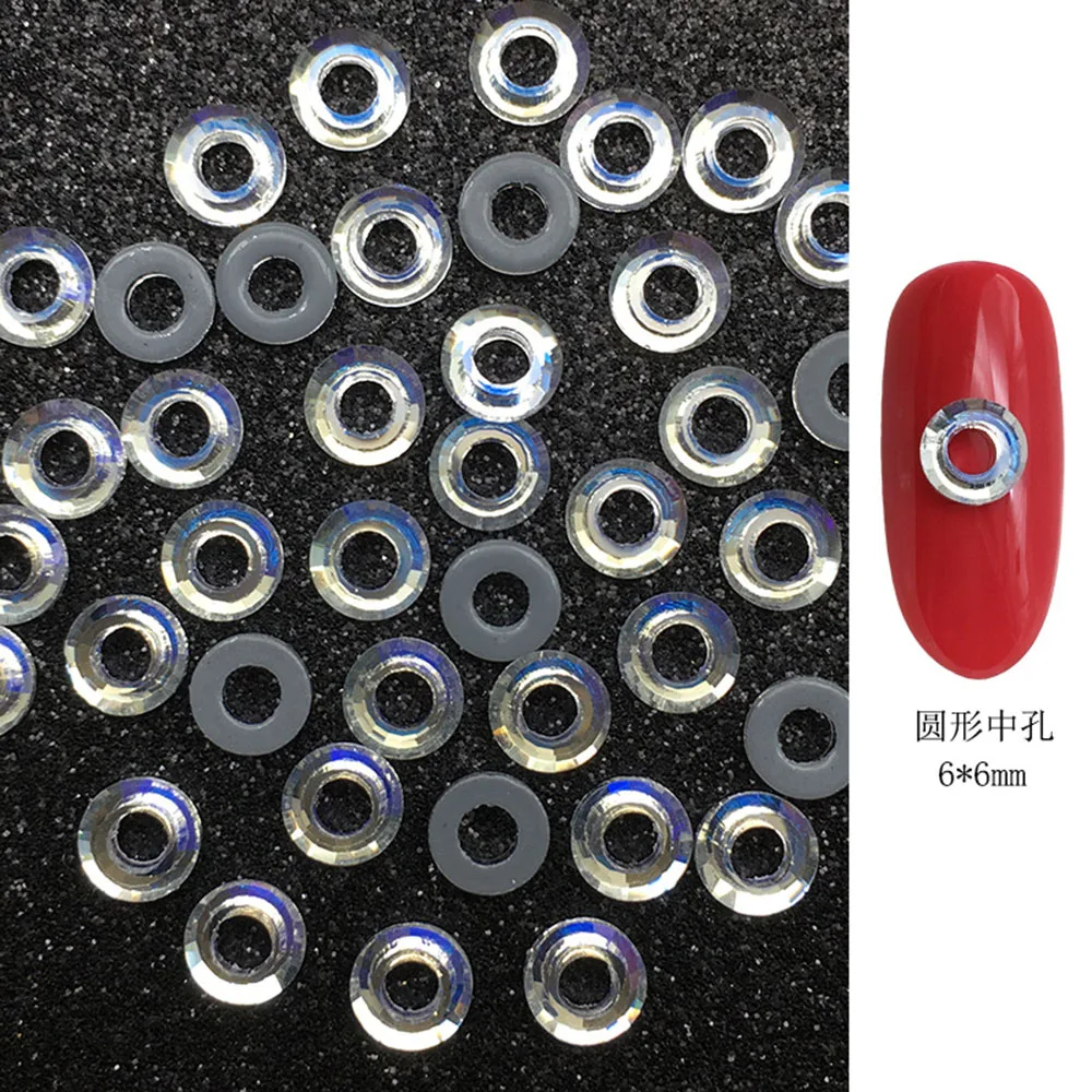 

TC оптовая продажа 6*6 круглые с отверстием супер вспышка в форме лунного света стеклянные кристаллы исправление стразы с плоской задней частью, аксессуары для одежды своими руками