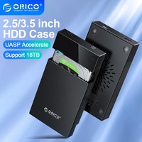 ORICO 3.5 HDD Case Bulit-in Power 12V Portable SATA to USB3.0 Hard Drive Enclosure Support 12TB 3.5'' HDD SSD UASP For PC TV PS4