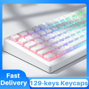 Pudding PBT 129-key Custom Keyboard Keycaps For 61/64/68/84/75/87/96/980/104/108 Key OEM Profile Mechanical Gaming Keyboard