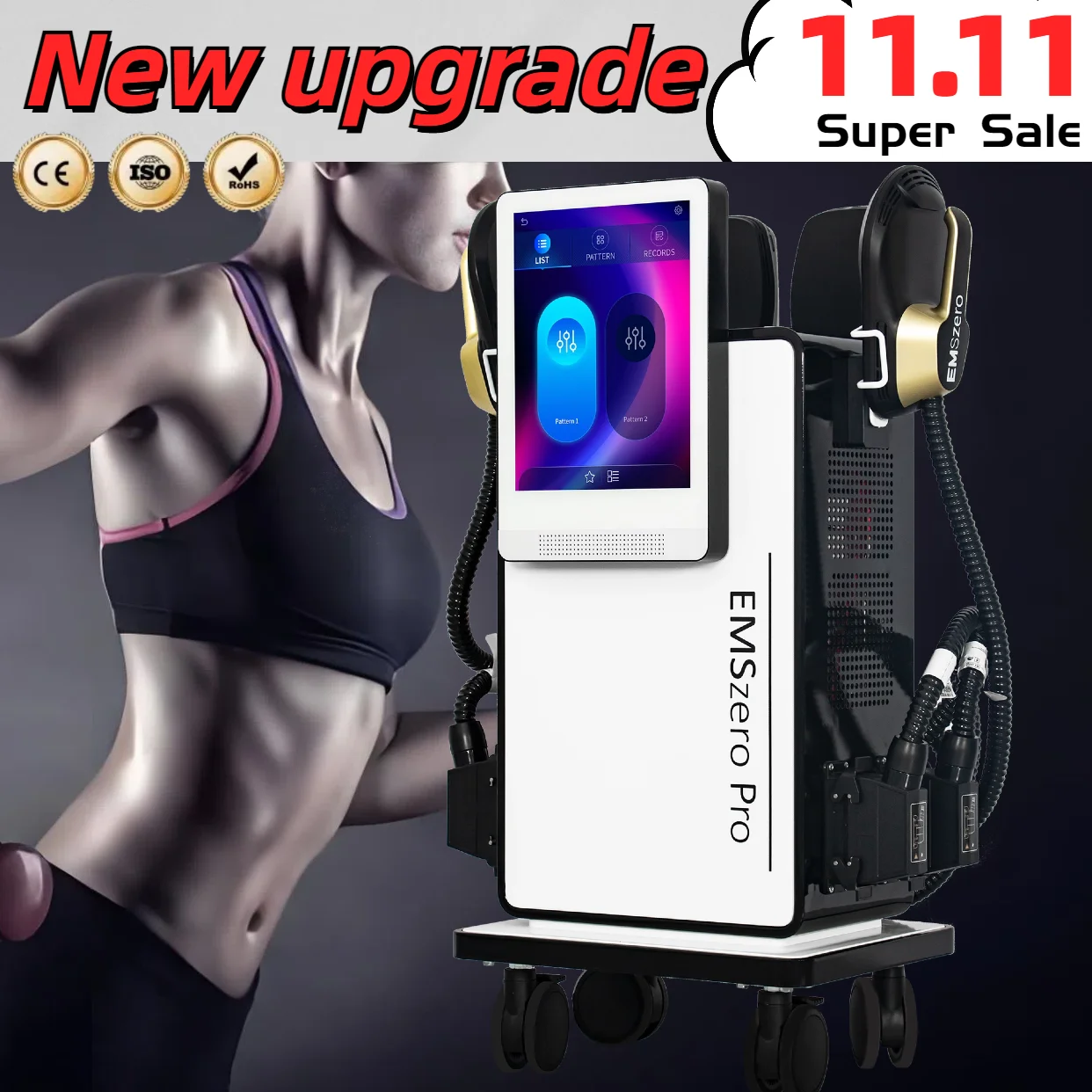 Upgrade EMSZERO Professional Fat Reduction Body Contouring Equipment Wireless Handle Muscle Stimulate Shaping NEO RF