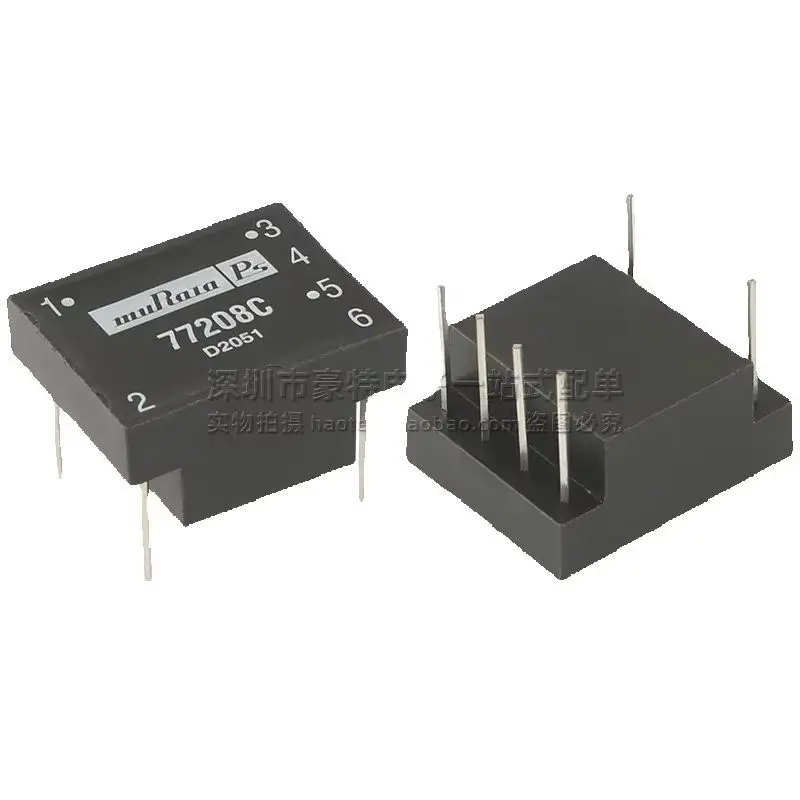 2pcs/ 77208C imported plug-in brand new 16.3MH 1:1:1 pulse signal high isolation switching power supply transformer