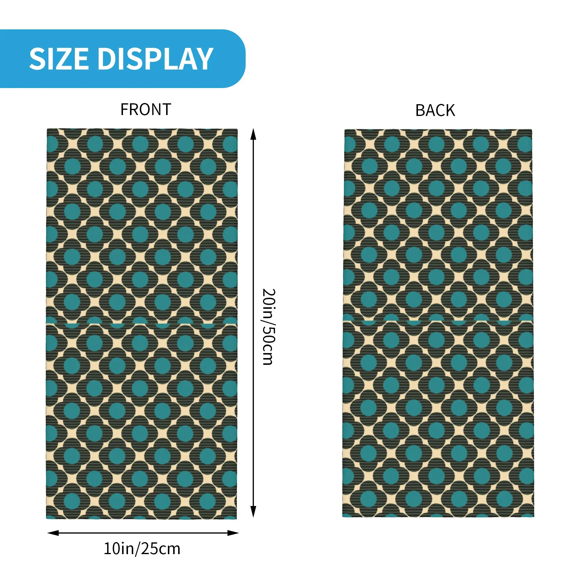 Orla Kiely Flower Stem Neck Gaiter Women Men UV Face Shield Winter Scandinavian Flowers Bandana Scarf for Ski