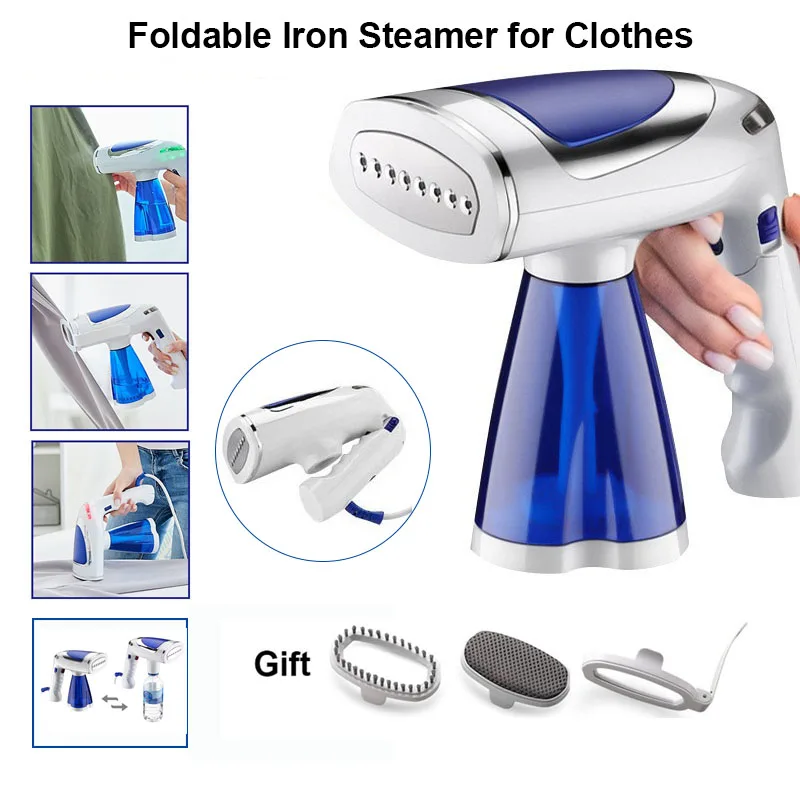 

1600W Foldable Clothes Steam Iron for Travel Portable Handheld Garment Steamer 110V-240V Multiple Use 3 Speed Fast Steaming Iron