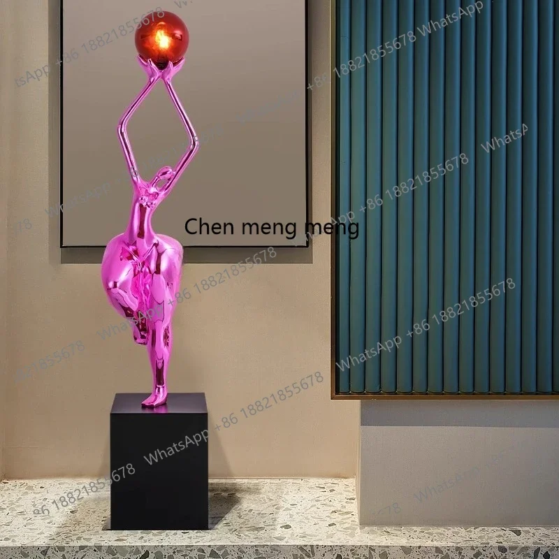 Light luxury humanoid sculpture ornament living room home exhibition hall, large abstract figure decoration  DD