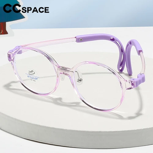 Montura de gafas redondas antiluz azul para niños, ultraligeras, TR90, transparentes, personalizadas, graduadas, #301801