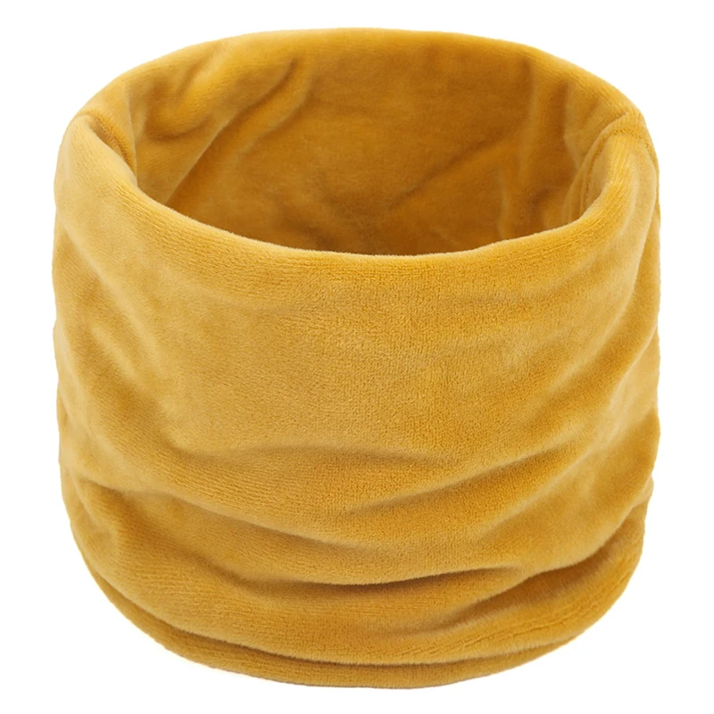 Winter Thermal Layer Plus Gold Velvet Ring Neck Warmer Soft Scarf Warm Outdoor Fashion Ski Solid Collar Neck Cover For Men Women