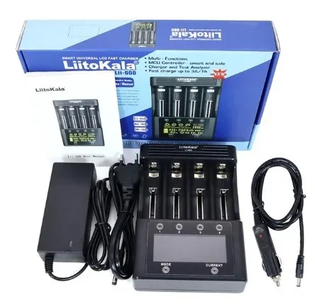 LiitoKala Lii-600 1-5 sztuk LCD 18650 1.2V 3.7V 14500 16340 18350 18500 21700 26700 26650 AAA NiMH/CD ładowarka litowo-jonowa