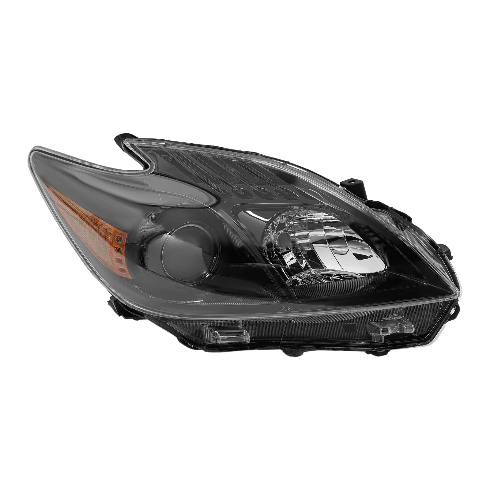 Black Right / Left Side Headlight Halogen Projector Headlamp Assembly for 2010-2011 Toyota Prius