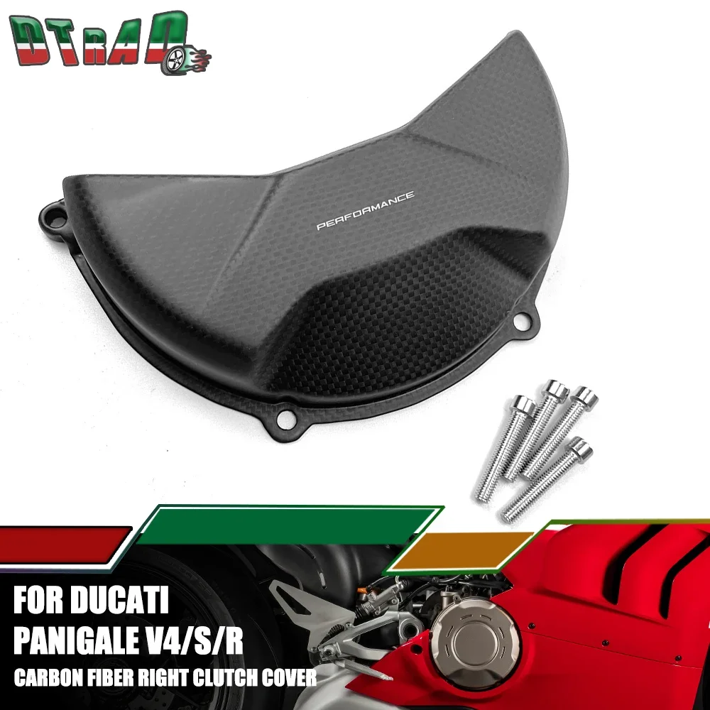 

For DUCATI Panigale / Streetfighter V4 V4S R 2023 2024 Carbon Fiber Right Side Clutch Cover Protection Motorcycle Fairing Kits