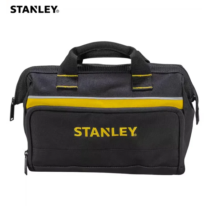 Stanley 12 Inch 1-93-330 600 Denier Plumbers Electricians Tool Bags Light Portable Tool Storage Bag Reinfored Base 8 Pockets