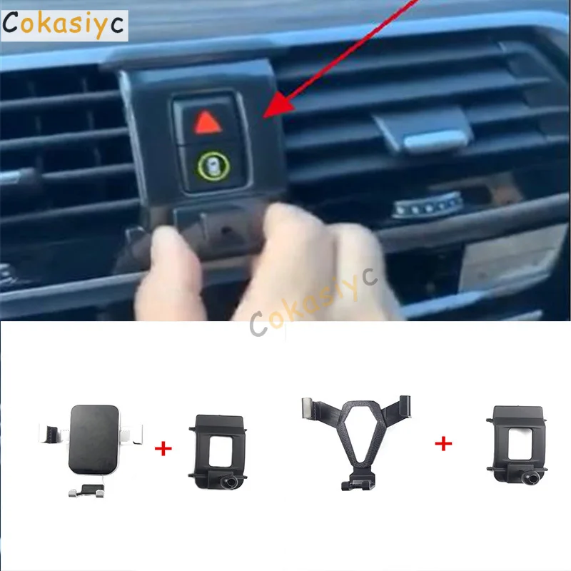 1 Lote de Suporte de Celular para Carro BMW X3 G01 X4 G02 2018-2021, Material Plástico com Fixação por Gravidade