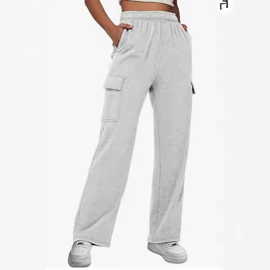 

Женские утолщенные свободные брюки-карго/спортивные штаны на резинке, однотонные, весна-лето 2026