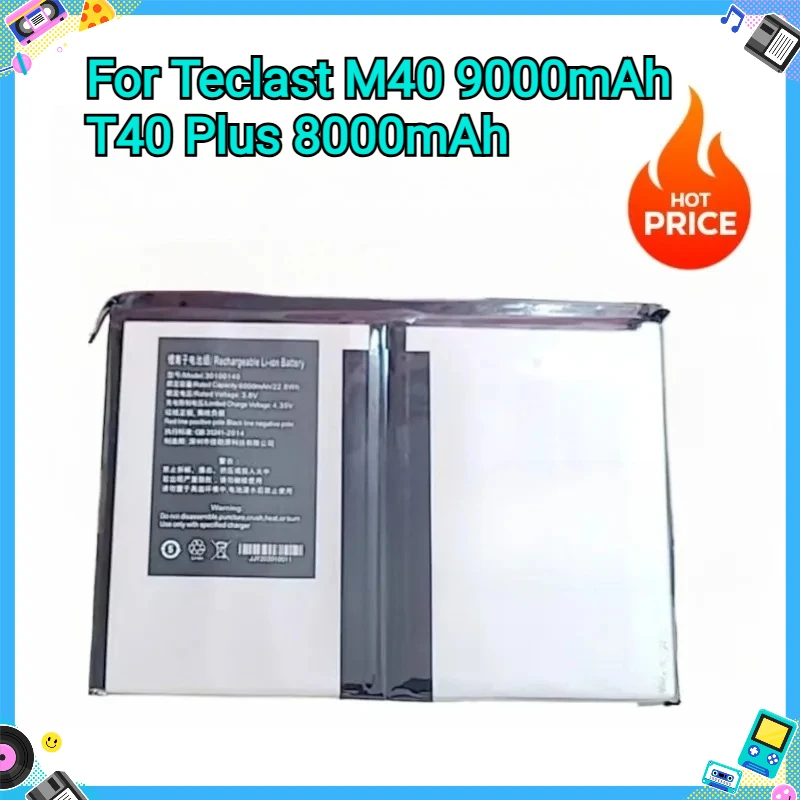 

New Replacement Battery For Teclast M40/T40Plus Tablet PC Battery Learning Machine Battery 9000mAh
