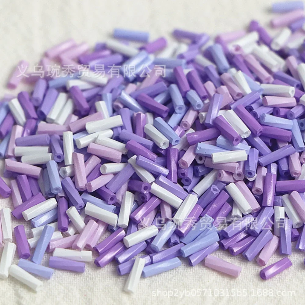 260 solid color tube beads 2x6mm twisted glass beads spiral seed beads DIY bracelet jewelry dress making clothing accessories