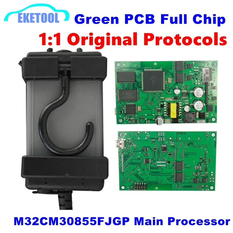 2014D Car Diagnostic Scanner EWD 1:1 Full Chips Protocols Green Board M32CM30855FJGP Main Processor