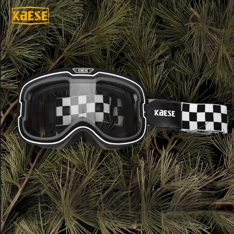 

KAESE Мотоциклетный шлем Ретро-очки с фотохромными линзами Противотуманный и ветрозащитный дизайн во время ежедневной езды на большие расстояния