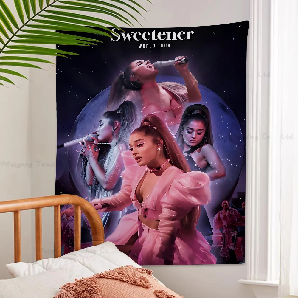 Singer A-Ariana G-Grande Tapestry Anime Tapestry Hippie Flower Wall Carpets Dorm Decor Wall Hanging Home Decor