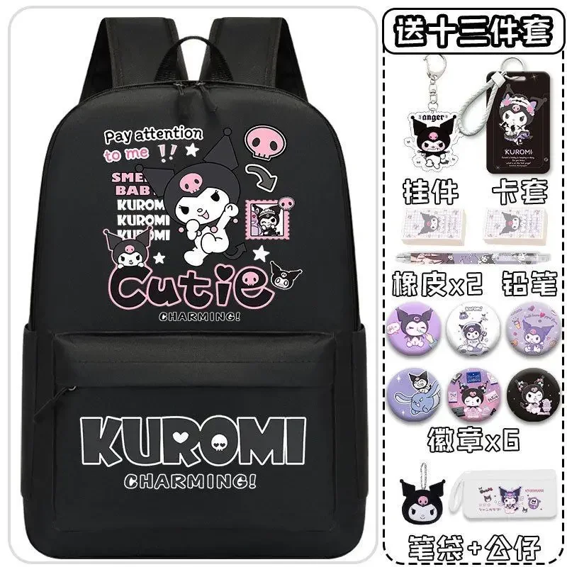 Sacola Sanrio Clow M para homens e mulheres, mochila leve, desenhos animados, fofa, proteção contra a espinha, durável, estudante