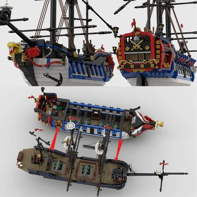 

Dragon Head Armada Flagship Ship Moc Building Blocks Model Toys Children Festival Gifts Toys For Boys