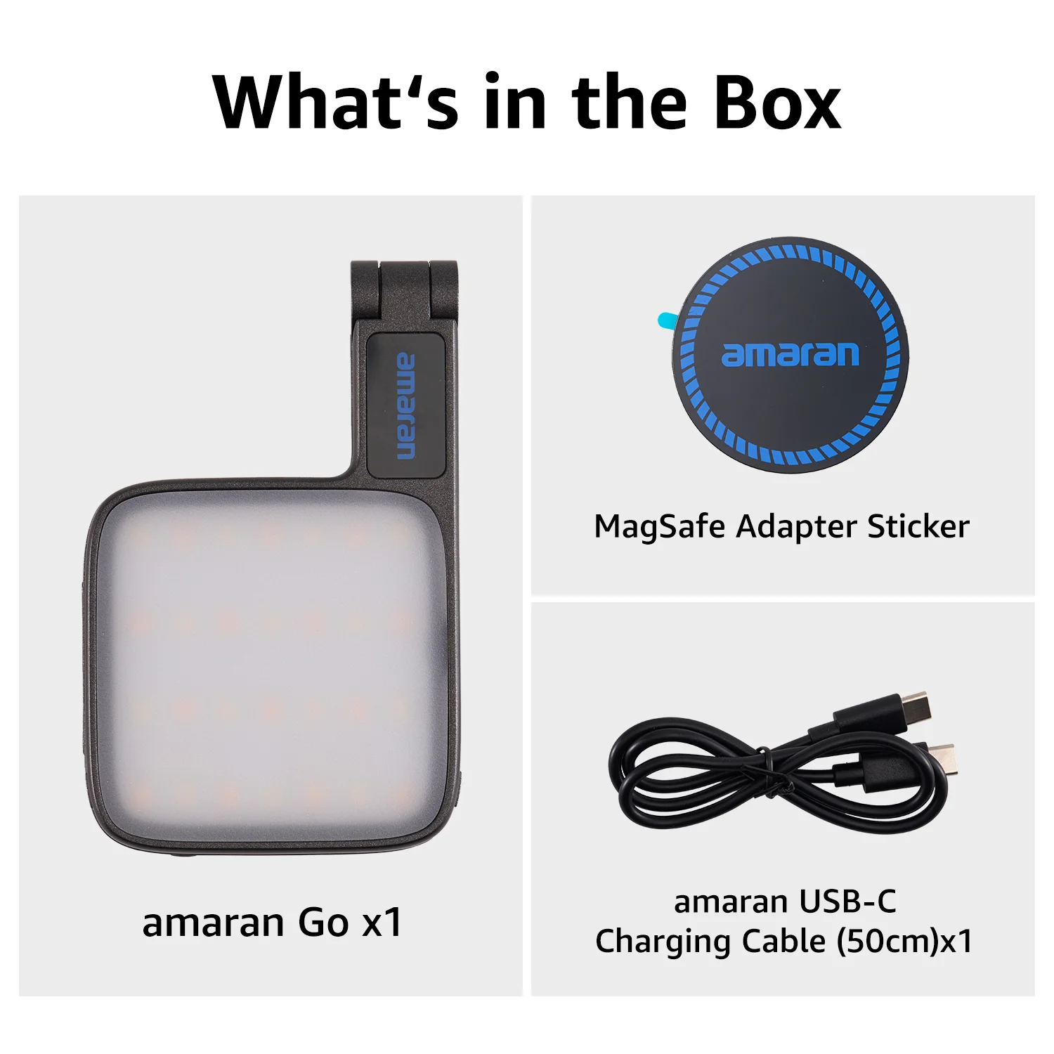 amaran Go Ultra-Compact Built-in Mirrored Mini LED Phone Light Magnetic Mount Versatile Flip Design for Vlog Selfies by Aputure