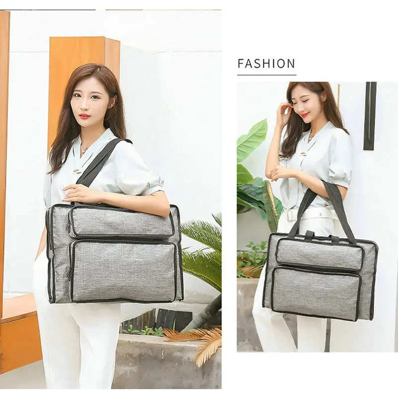 Solid Color Artist Bag A2 Art Portfolio Shoulder Bag Waterproof A3 Drawing Board Bag Carry Tote Bag