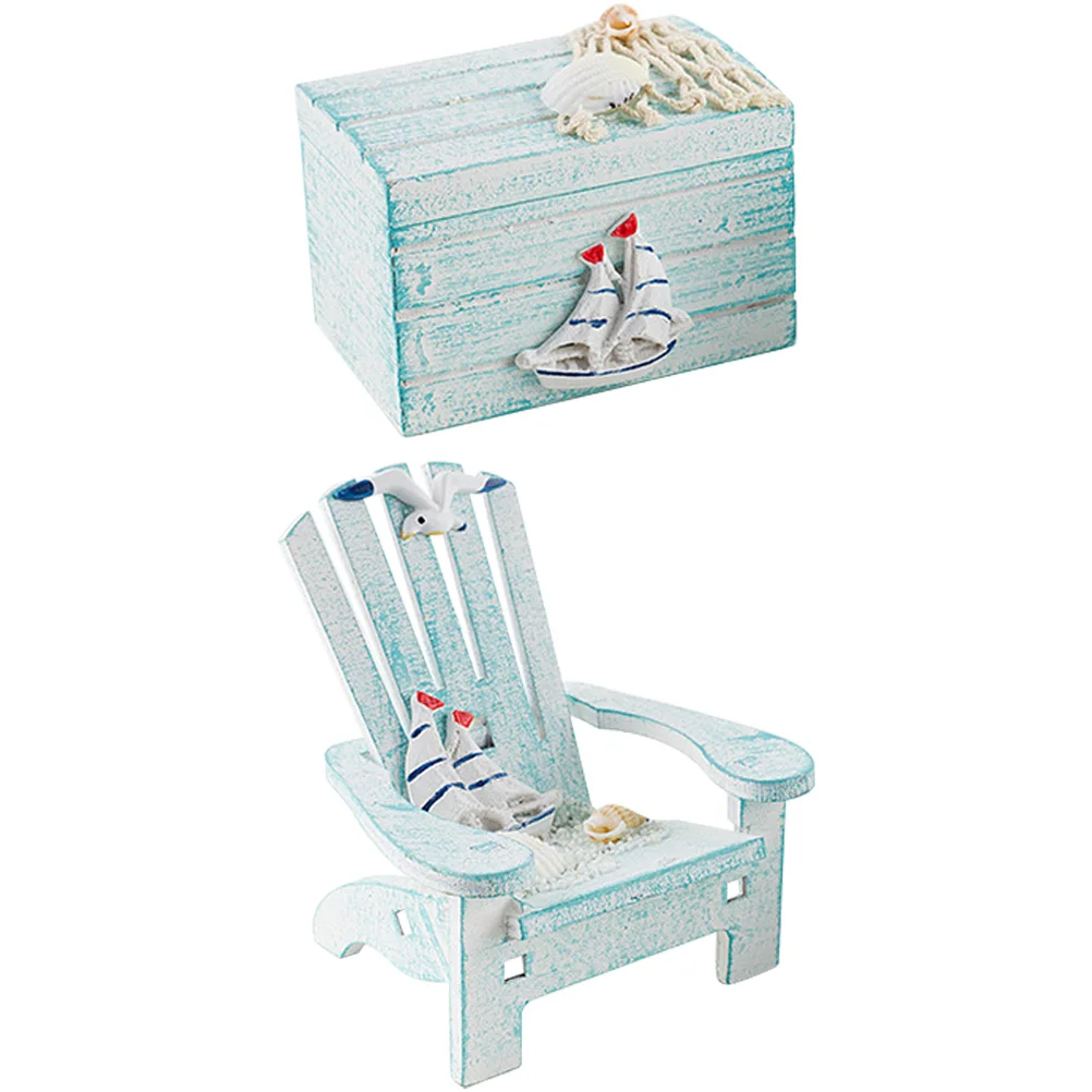 

Beach Wood House Decor Mediterranean Style Chairs Boxes Bedroom Mediterranean Style Mini Chair nament Mini Chair Craft