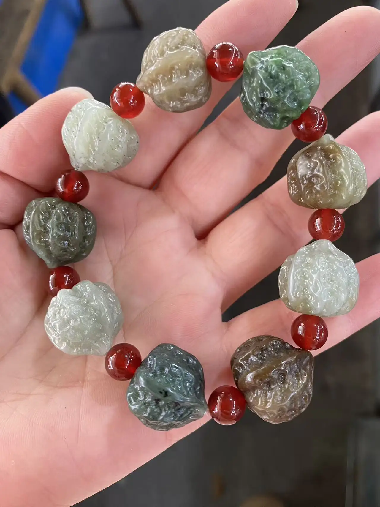 Certified High Quality Boutique Hetian Jade Bracelets Beaded Bangles Lucky Multiple gemstones Color FINE Jewellery