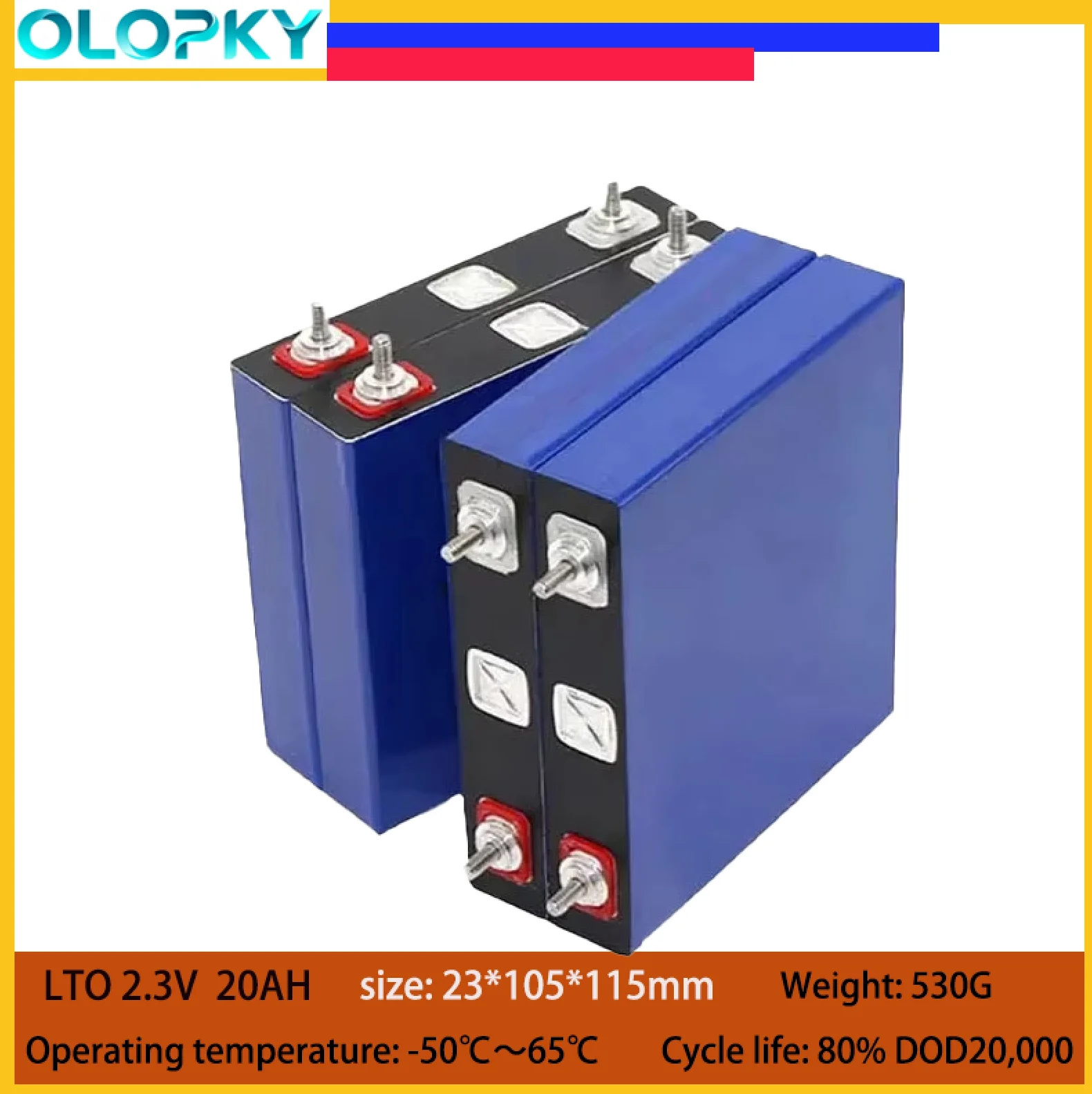 2.3V 20Ah 30C  discharge Lithium Titanate LTO car battery starter  Battery DIY 12V 24V 36V  Motorcycle Speaker Car motor Cell
