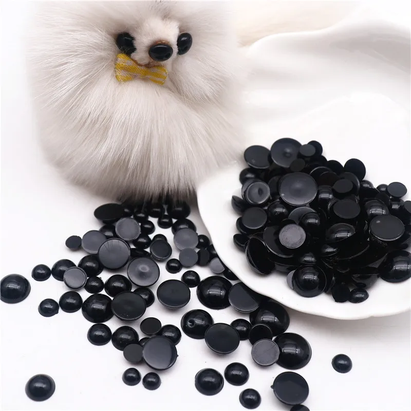 5mm 6mm 7mm 8mm 10mm 12mm Black Plastic Safety Eyes for Teddy Bears Dolls Animals Eyes DIY Handmade Kids Toy Doll Accessories