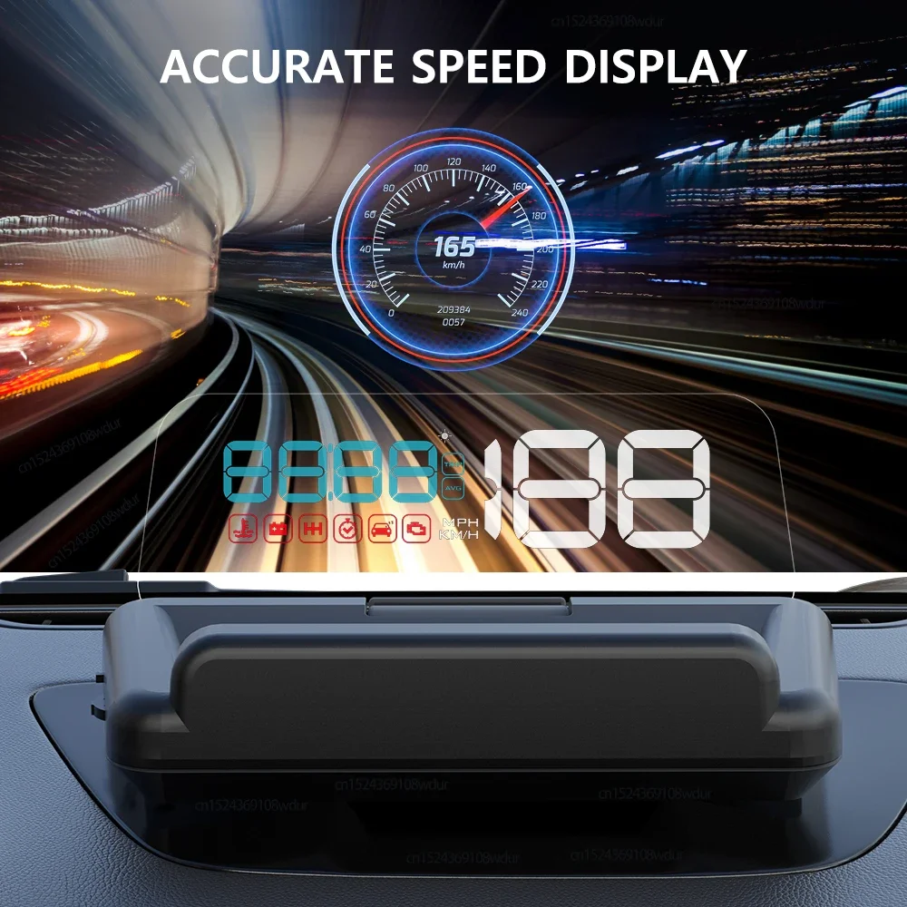 Auto OBD2 GPS HUD Head-Up Display EOBD Windshield Car Speedometer Projector Digital Accessories For All Car