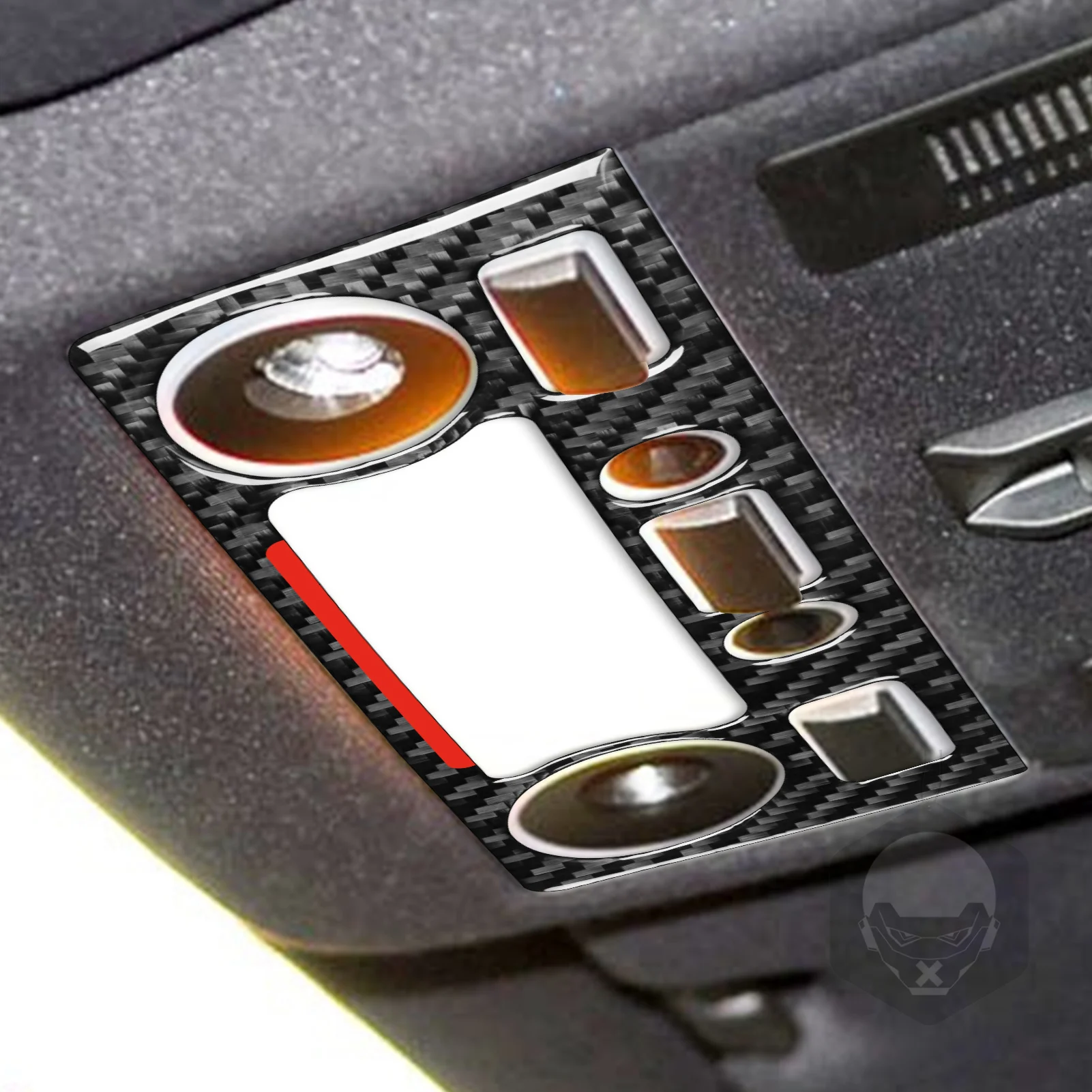 For BMW 5 Series E60 2004-2010 Accessories Carbon Fiber Car Interior Roof Reading Light Set Speak Panel Trim Sticker Decoration - view 5