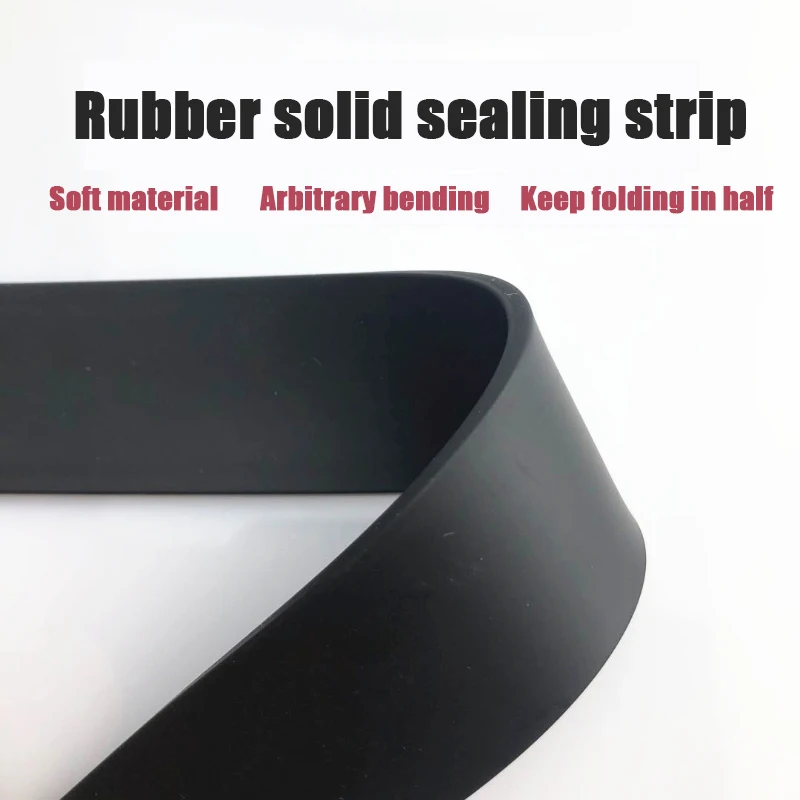 1m Square Solid Black Nitrile Rubber Oil Resistant, Acoustic, Dustproof Sealing Strip Mechanical Shock Absorbing Sealing Strip