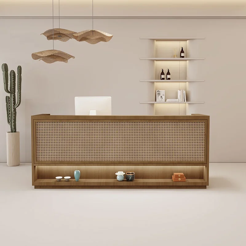 Reception For Salon Bar Counter Beauty Administrator Stand Executive Office Furniture Restaurant Desk Grocery Store Luxury Long image 6