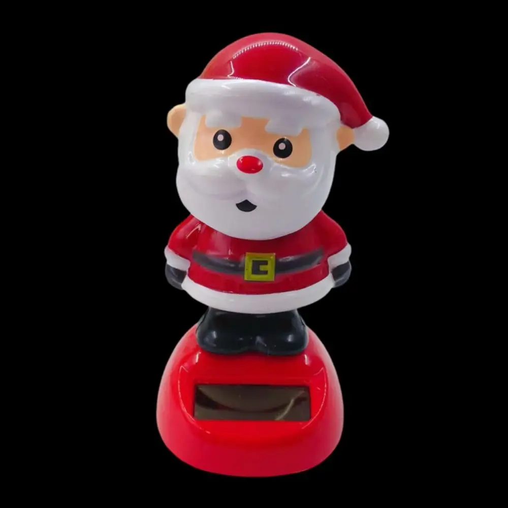 Novo elk natal brinquedos de dança solar papai noel pinguim balançando cabeça boneca boneco de neve janela decoração balanço estatuetas interior do carro
