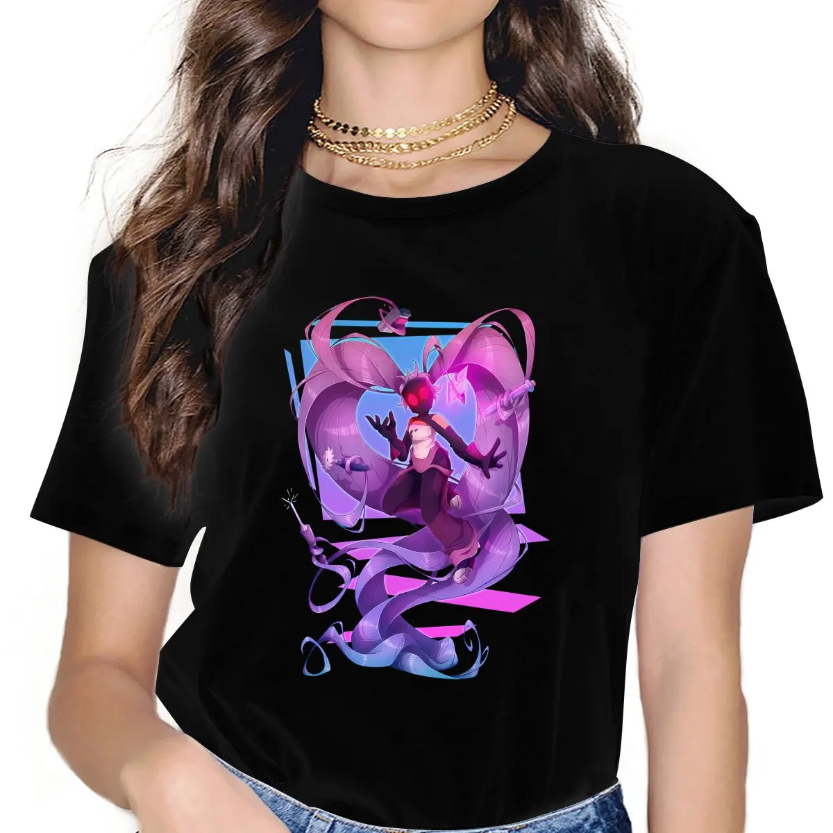 Entrapta TShirt For Women She-Ra Princess of Power Y2k Tops Fashion Female Polyester T Shirt Basic Summer