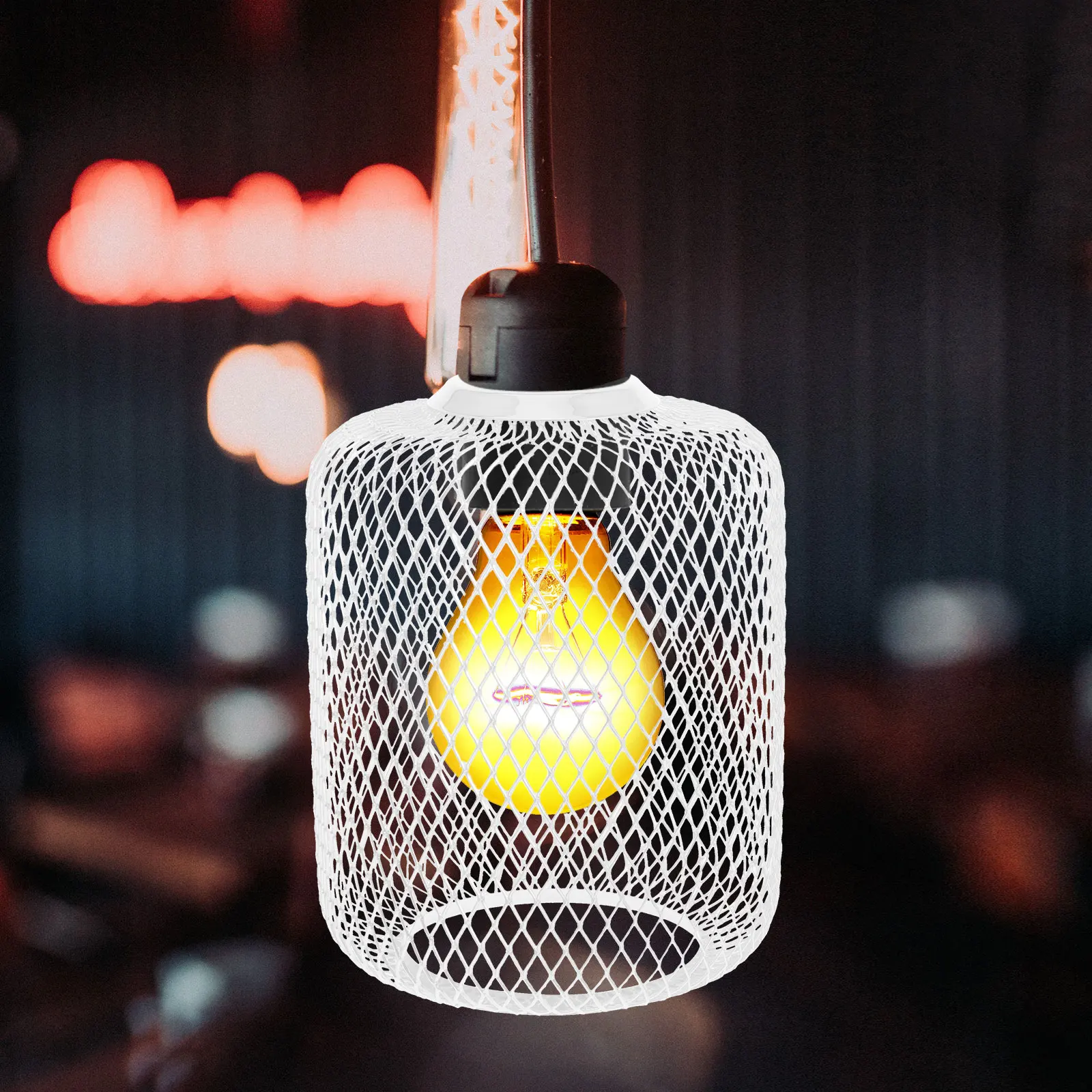 

Iron Wire Hollow Out Pendant Light Shade Lampshade Modern Ceiling Light Cover for Living Dining Bedroom Home Lighting