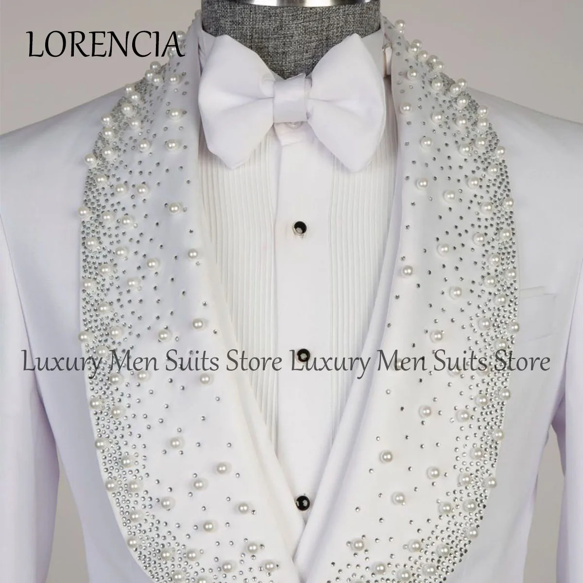 

Роскошные смокинги с бусинами и орнаментом, мужские костюмы из 3 предметов, облегающие смокинги для свадьбы, жениха, ужина, вечеринки, индивидуальные смокинги для мужчин