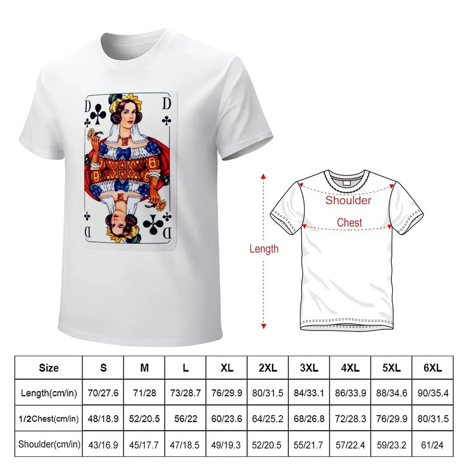 Clover Queen Argine - French Playing Cards T-Shirt plus size clothes customs mens clothes