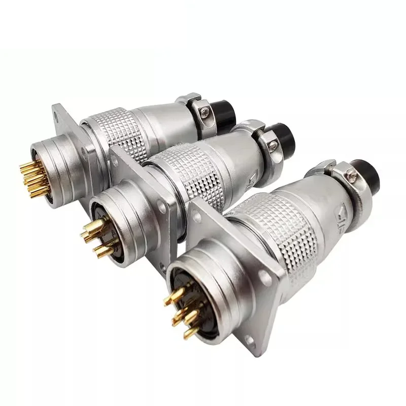 2/3/4/5/6/7/8/9/10/12 Pin PLS20 Aviation Connector Air Carrier Male Female Connector Plug WS20 TP20 Opening Diameter 20mm