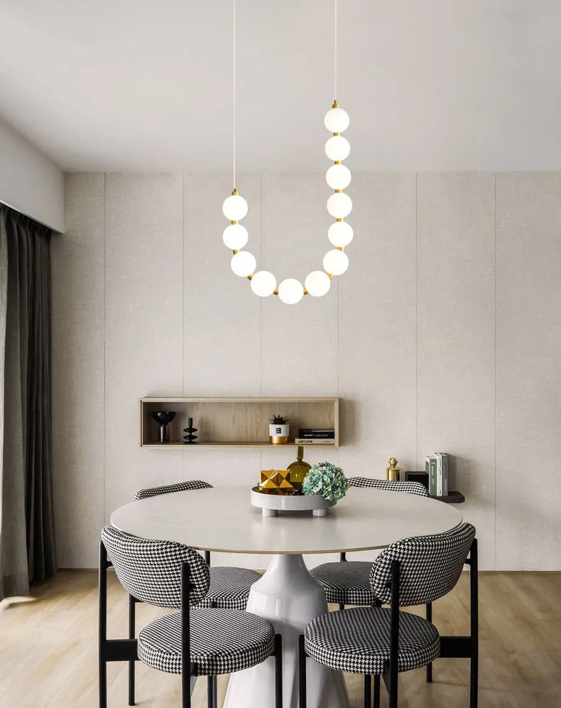 White Acrylic LED Chandelier Gold Aluminium